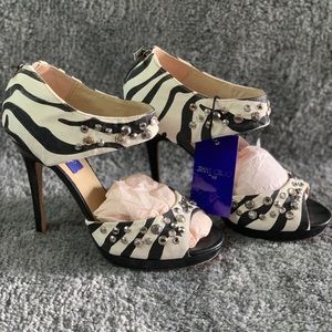 Zebra print high heels